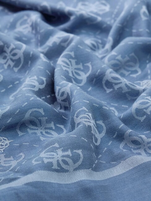 JACQUARD Sciarpa monogramma placid blue - Sciarpe