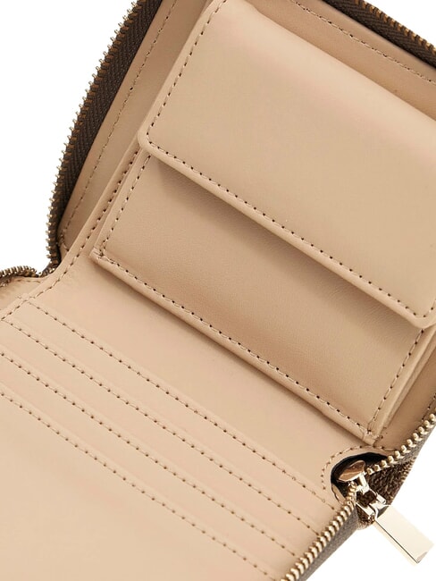 COLEEN Portafoglio compatto, ziparound LATTE LOGO - Portafogli Donna