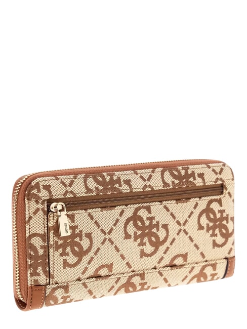 AUDREY Portafoglio large, ziparound LATTE LOGO - Portafogli Donna