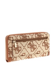 GUESS AUDREY Portafoglio large, ziparound LATTE LOGO - Portafogli Donna - 3