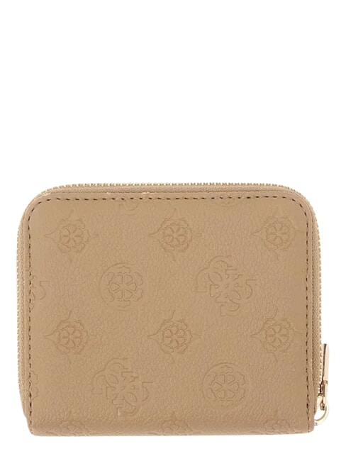 ELLA Portafoglio compatto, ziparound beige logo - Portafogli Donna
