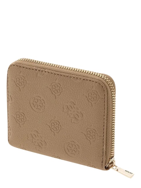 ELLA Portafoglio compatto, ziparound beige logo - Portafogli Donna