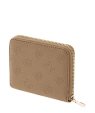 GUESS ELLA Portafoglio compatto, ziparound beige logo - Portafogli Donna - 3