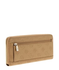 GUESS ELLA Portafoglio large, ziparound beige logo - Portafogli Donna - 3