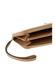 GUESS ELLA Portafoglio large, ziparound beige logo - Portafogli Donna - 4