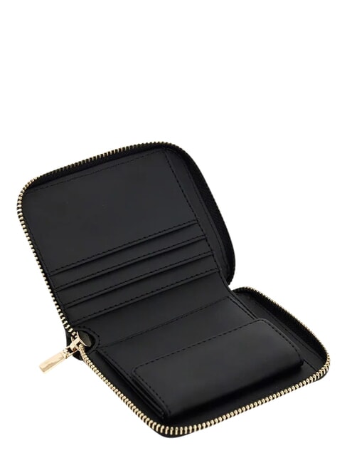 ELLA Portafoglio compatto, ziparound black logo - Portafogli Donna