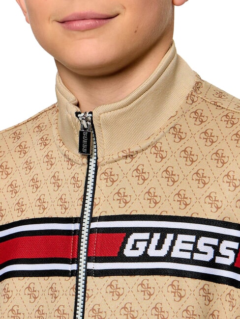 KIDS ACTIVE Felpa full zip 4g aop beige blanco - Felpe Bambini