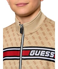 GUESS KIDS ACTIVE Felpa full zip 4g aop beige blanco - Felpe Bambini - 3