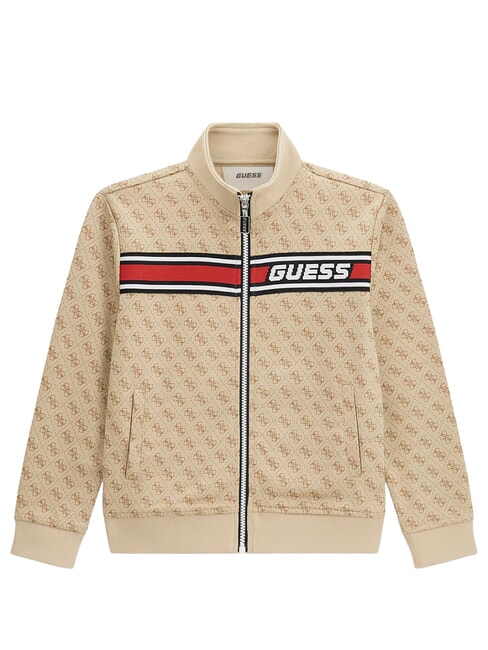 KIDS ACTIVE Felpa full zip 4g aop beige blanco - Felpe Bambini