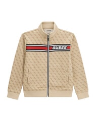 GUESS KIDS ACTIVE Felpa full zip 4g aop beige blanco - Felpe Bambini - 4
