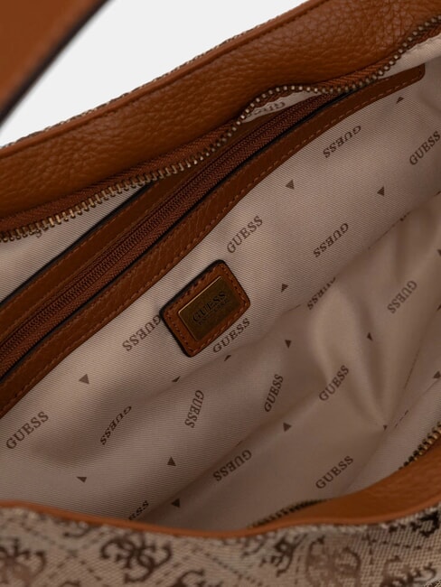 CAMDEN 4G Borsa a spalla, stampa all over latte logo/cognac - Borse Donna