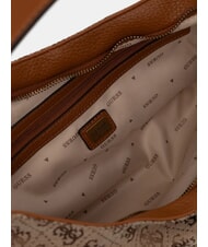 GUESS CAMDEN 4G Borsa a spalla, stampa all over latte logo/cognac - Borse Donna - 5