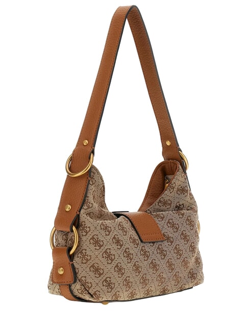CAMDEN 4G Borsa a spalla latte logo/cognac - Borse Donna