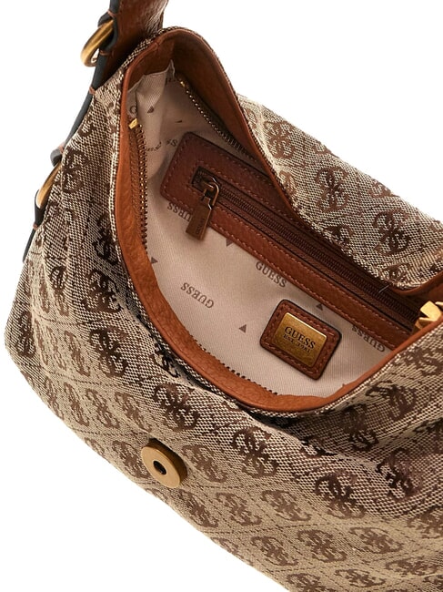 CAMDEN 4G Borsa a spalla latte logo/cognac - Borse Donna
