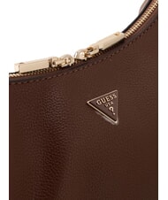 GUESS PETRA Borsa large a spalla chocolate - Borse Donna - 3