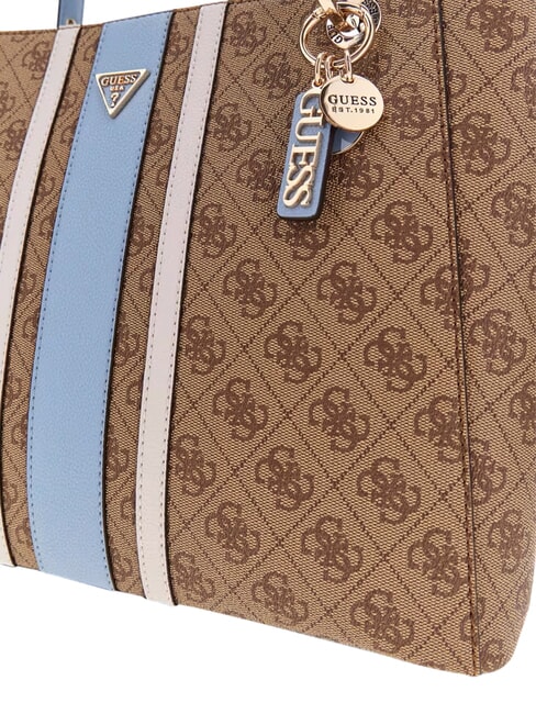 NOELLE 2                                 Borsa shopping a spalla latte logo/light blu - Borse Donna