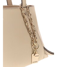 GUESS DEVON Borsa a spalla light taupe - Borse Donna - 4