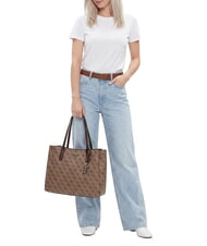 GUESS NOELLE 2 4G Borsa a spalla latte logo/brown - Borse Donna - 2