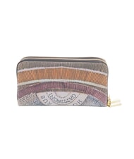 GATTINONI PLANETARIUM Portafoglio grande double zip wild watercolor/ dk taupe - Portafogli Donna - 3