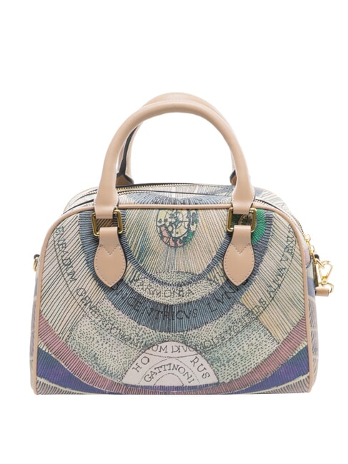 PLANETARIUM Borsa dome media con tracolla watercolor/beige - Borse Donna