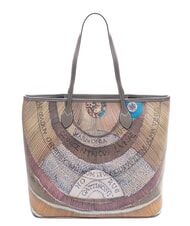GATTINONI PLANETARIUM Borsa shopping media wild watercolor/ dk taupe - Borse Donna - 4