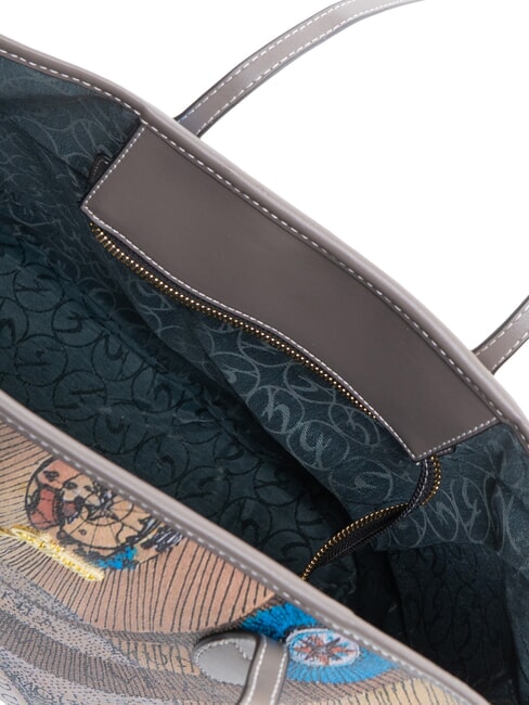 PLANETARIUM Borsa shopping media wild watercolor/ dk taupe - Borse Donna