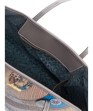 GATTINONI PLANETARIUM Borsa shopping media wild watercolor/ dk taupe - Borse Donna - 5