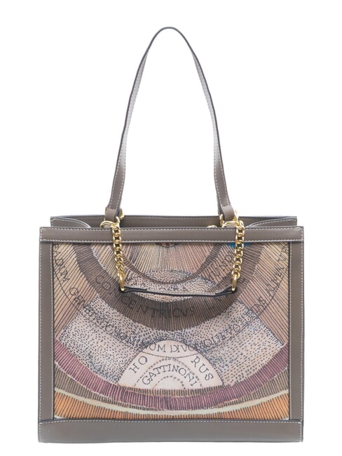 PLANETARIUM Borsa a spalla / a mano wild watercolor/ dk taupe - Borse Donna