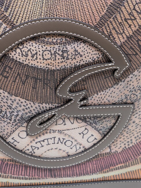 PLANETARIUM Borsa a spalla / a mano wild watercolor/ dk taupe - Borse Donna