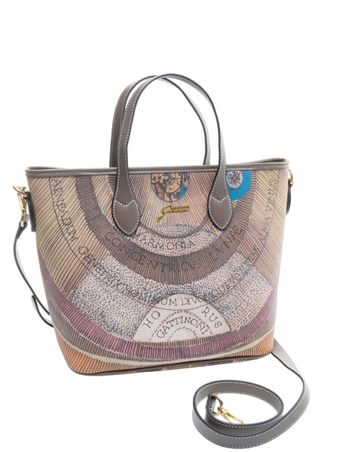 PLANETARIUM Shopper a mano, con tracolla wild watercolor/ dk taupe - Borse Donna