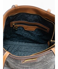 GATTINONI PLANETARIUM Shopping Bag ink sepia/lt tan - Borse Donna - 4