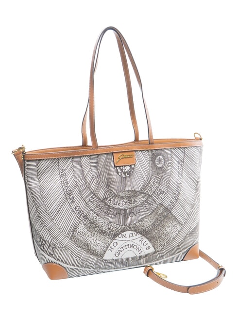 PLANETARIUM Shopper Media ink sepia/lt tan - Borse Donna