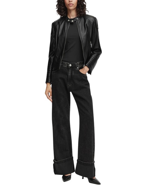 MARLENE CARIBOU Giacca in similpelle, regular fit jetbla - Giacche Donna