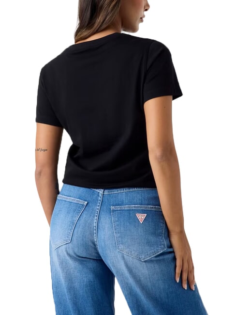 SNAKE SCRIPT T-shirt a manica corta, puro cotone jetbla - T-shirt e Top Donna