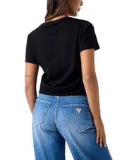 GUESS SNAKE SCRIPT T-shirt a manica corta, puro cotone jetbla - T-shirt e Top Donna - 2