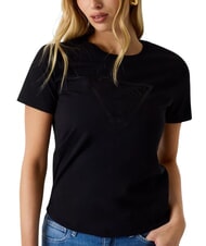 GUESS NEW BASIC T-shirt a manica corta, puro cotone jetbla - T-shirt e Top Donna - 4