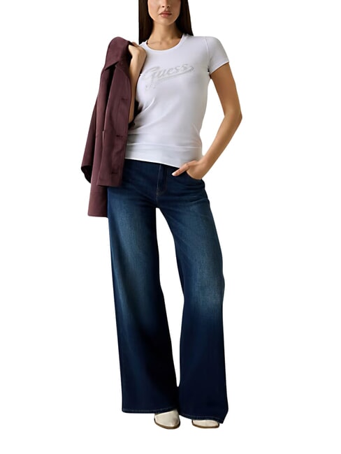 GLITTER LOGO T-shirt a manica corta, glitterata purwhite - T-shirt e Top Donna