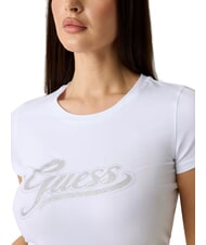 GUESS GLITTER LOGO T-shirt a manica corta, glitterata purwhite - T-shirt e Top Donna - 4