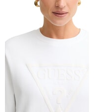 GUESS BASIC TRIANGLE Felpa a girocollo purwhite - Felpe Donna - 4