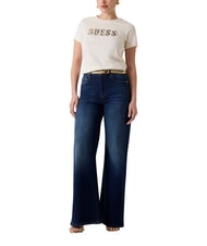 GUESS SNAKE SCRIPT T-shirt a manica corta, puro cotone cremwhi - T-shirt e Top Donna - 3