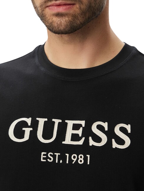 LOGO T-shirt a manica corta, puro cotone jetbla - T-shirt Uomo