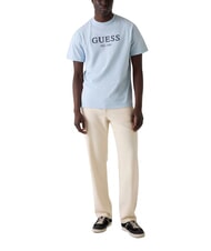 GUESS LOGO T-shirt a manica corta, puro cotone aerial blue - T-shirt Uomo - 3