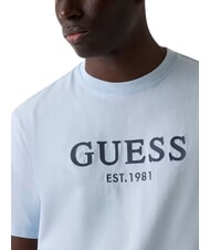 GUESS LOGO T-shirt a manica corta, puro cotone aerial blue - T-shirt Uomo - 4