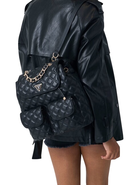 GIULLY 2 Zaino con taschini anteriori NERO - Borse Donna