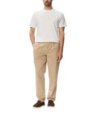 GUESS LOGO T-shirt a manica corta, puro cotone purwhite - T-shirt Uomo - 3
