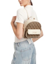 GUESS GIRL Zainetto con tasca frontale 4g aop beige blanco - Borse Donna - 2