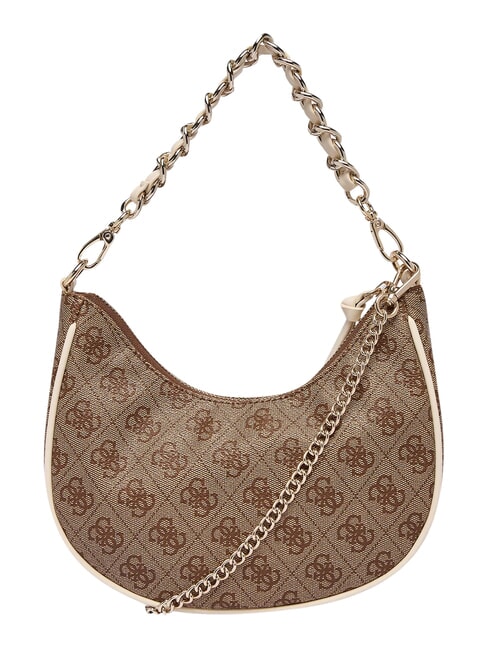 GIRL Borsa a spalla con tracolla a catena 4g aop beige blanco - Borse Donna