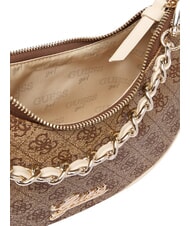 GUESS GIRL Borsa a spalla con tracolla a catena 4g aop beige blanco - Borse Donna - 5