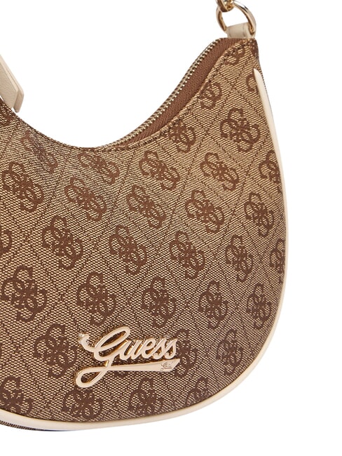 GIRL Borsa a spalla con tracolla a catena 4g aop beige blanco - Borse Donna