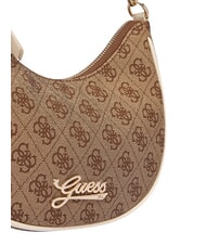GUESS GIRL Borsa a spalla con tracolla a catena 4g aop beige blanco - Borse Donna - 7